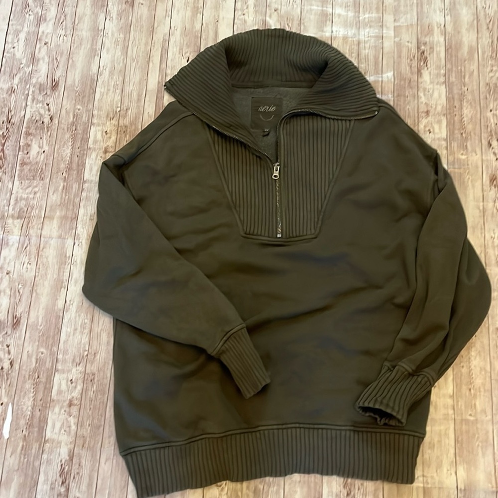 Aerie Dark Green Quarter Zip